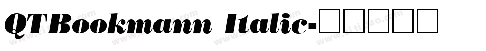 QTBookmann Italic字体转换